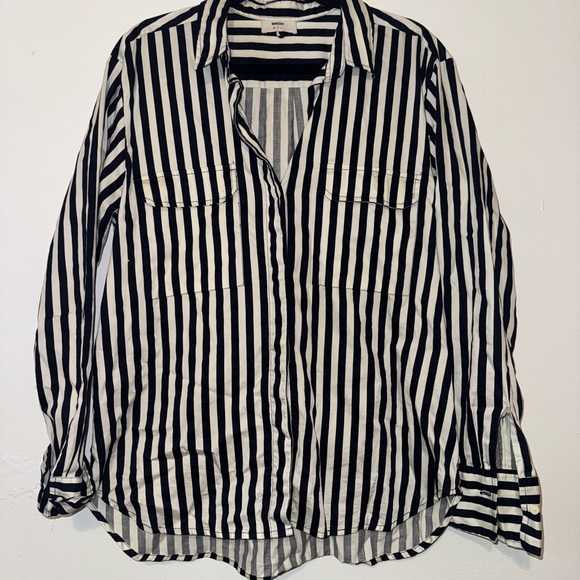 Mikoh Navy and White Striped Shirt Size 1 - Picture 1 of 5
